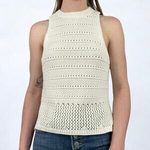 💙3 for $15 SO White Knit Tank Top